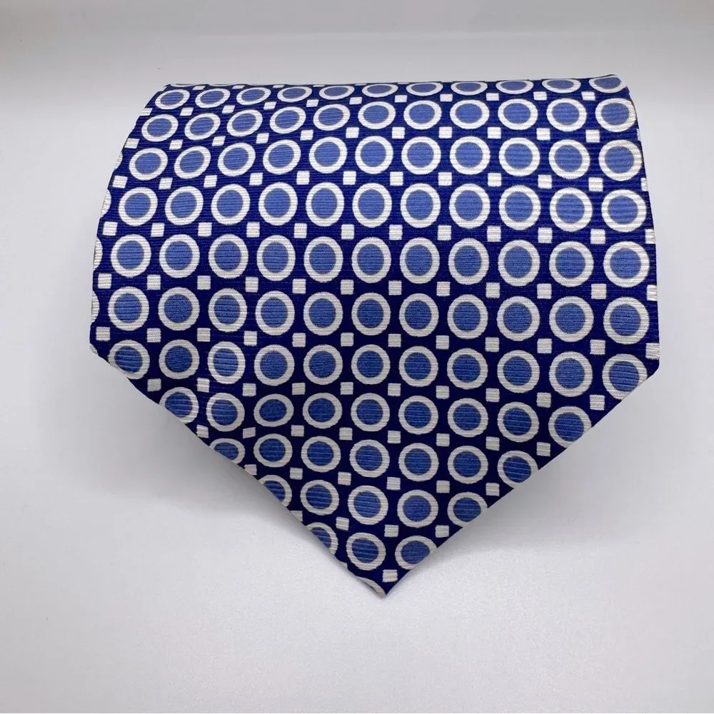 Paul Fredrick Silk Geometric Print Tie